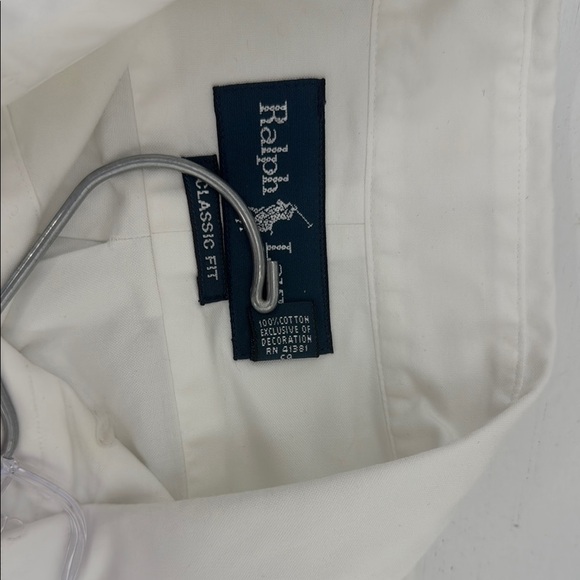 Ralph Lauren Cotton White Long Sleeve Button Down Dress Shirt Size 15.5- 32/33 - Picture 5 of 6